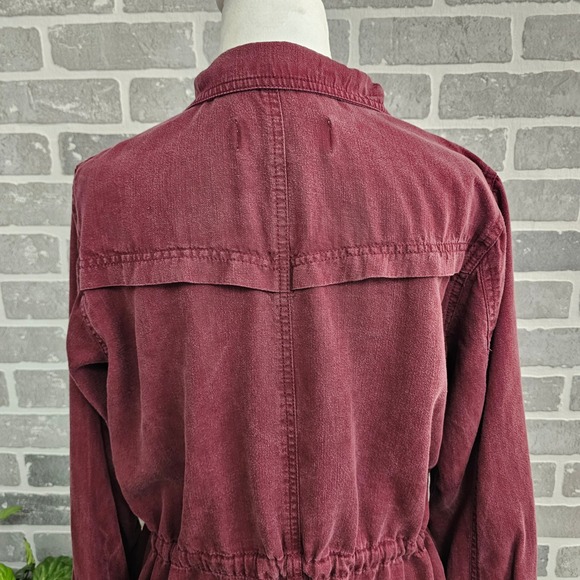 Ariat Working Girl Western Lightweight Shacket Shirt Jacket Womens Medium Maroon - Picture 6 of 16
